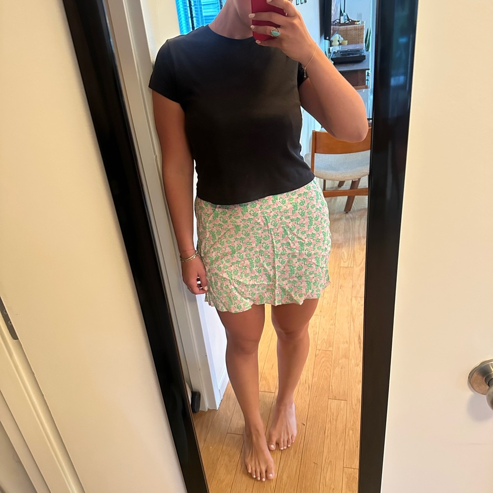 Zara Floral Mini Skirt
